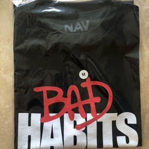 VLONE X NAV BAD HABITS DRIP BLACK TEE
